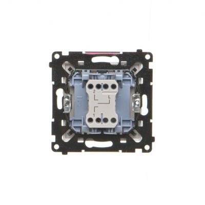Simon 55 Łącznik roletowy trójpozycyjny 1-0-2 szybkozłączka Aluminium mat TZW1K.01/143 KONTAKT (TZW1K.01/143)