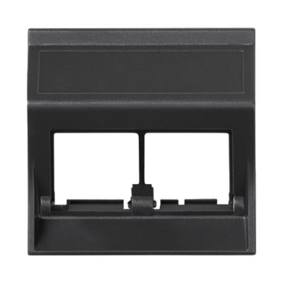 Simon Connect Płytka CIMA 2x RJ z osłonami uniwersalna aluminium S76B/8 50000186-038 KONTAKT (50000186-038)