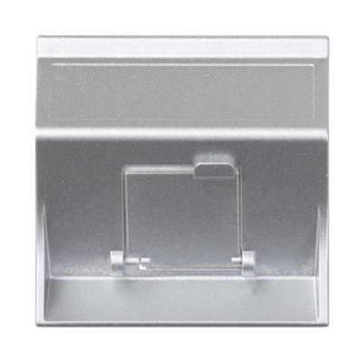 Simon Connect Płytka S500 1x RJ z osłoną skośna do adapterów MD aluminium 50000081-033 KONTAKT (50000081-033)