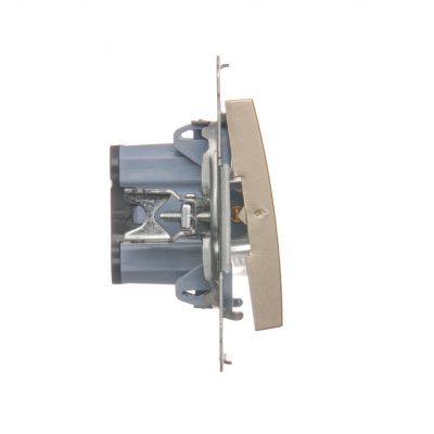 Simon 54 Przycisk „światło” z podświetleniem LED 16A 250V zaciski śrubowe złoty mat DS1AL.01/44 KONTAKT (DS1AL.01/44)