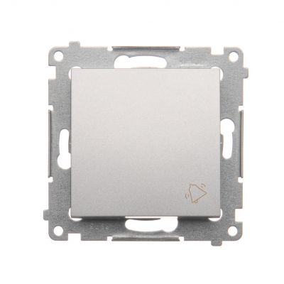 Simon 54 Przycisk „dzwonek” 16A 250V zaciski śrubowe srebrny mat DD1A.01/43 KONTAKT (DD1A.01/43)