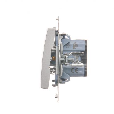 Simon 54 Przycisk „dzwonek” 16A 250V zaciski śrubowe srebrny mat DD1A.01/43 KONTAKT (DD1A.01/43)