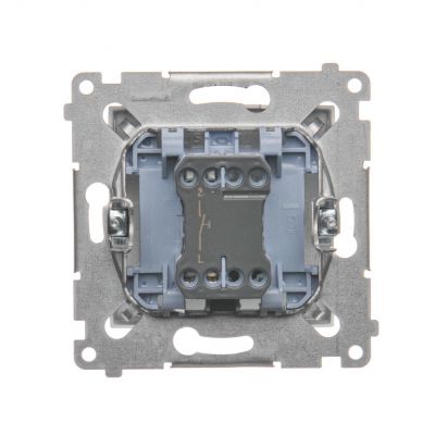 Simon 54 Przycisk „dzwonek” 16A 250V zaciski śrubowe srebrny mat DD1A.01/43 KONTAKT (DD1A.01/43)