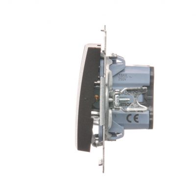 Simon 54 Łącznik świecznikowy z podświetleniem LED i do wersji IP44 16A 250V zaciski śrubowe brąz mat *Posiada wkładkę DU1W DW5ABL.01/46 KONTAKT (DW5ABL.01/46)