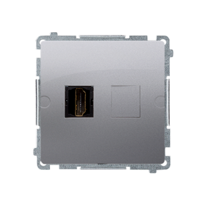 Simon Basic Gniazdo HDMI pojedyncze srebrny mat BMGHDMI.01/43 KONTAKT (BMGHDMI.01/43)