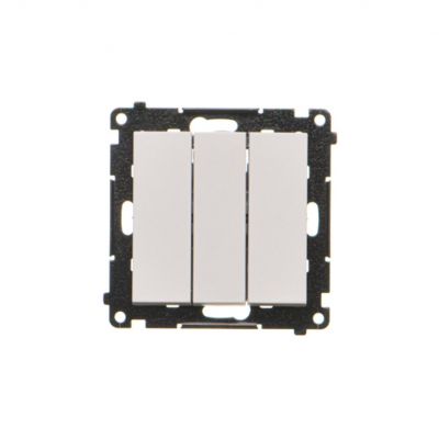 Simon 55 Przycisk zwierny potrójny szybkozłączka Jasnoszary mat TP31.01/114 KONTAKT (TP31.01/114)