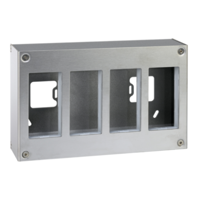 Simon Connect Obudowa natynkowa S500 METAL 4-modułowa 8x K45 kompletna 51000014-036 KONTAKT (51000014-036)