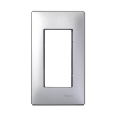 Simon Connect Ramka obudowy S500 1-modułowa 2x K45 aluminium 51010101-033 KONTAKT (51010101-033)