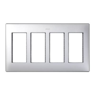 Simon Connect Ramka obudowy S500 4-modułowa 8x K45 aluminium 51010104-033 KONTAKT (51010104-033)
