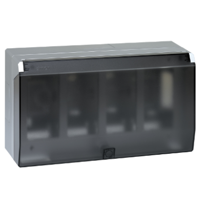 Simon Connect Obudowa natynkowa S500 z pokrywą 4-modułowa 8x K45 kompletna aluminium 51040004-033 KONTAKT (51040004-033)