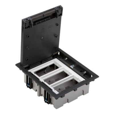 Simon Connect Puszka podłogowa S500 3-modułowa 6x K45 gł. 70mm szary grafit 52050003-038 KONTAKT (52050003-038)