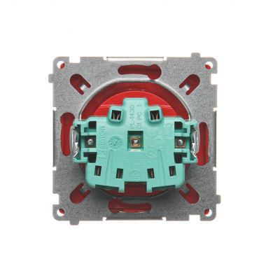 Simon Basic Gniazdo wtyczkowe z uziemieniem 16A 250V zaciski śrubowe czerwone BMGZ1.01/22 KONTAKT (BMGZ1.01/22)