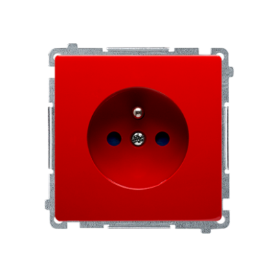 Simon Basic Gniazdo wtyczkowe z uziemieniem z przesłonami torów prądowych 16A 250V zaciski śrubowe czerwone BMGZ1Z.01/22 BMGZ1z.01/22 KONTAKT (BMGZ1z.01/22)