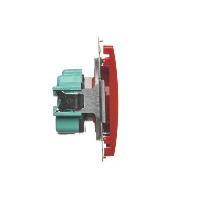 Simon Basic Gniazdo wtyczkowe z uziemieniem z przesłonami torów prądowych 16A 250V zaciski śrubowe czerwone BMGZ1Z.01/22 BMGZ1z.01/22 KONTAKT (BMGZ1z.01/22)