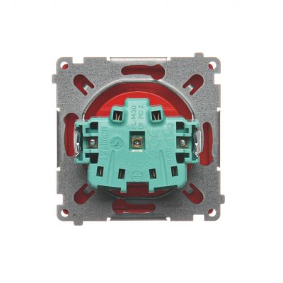 Simon Basic Gniazdo wtyczkowe z uziemieniem z przesłonami torów prądowych 16A 250V zaciski śrubowe czerwone BMGZ1Z.01/22 BMGZ1z.01/22 KONTAKT (BMGZ1z.01/22)