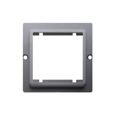 Simon Basic Adapter (przejściówka) na osprzęt standardu 45 × 45 mm. Montaż do puszki na wkręty srebrny mat BMA45/43 KONTAKT (BMA45/43)