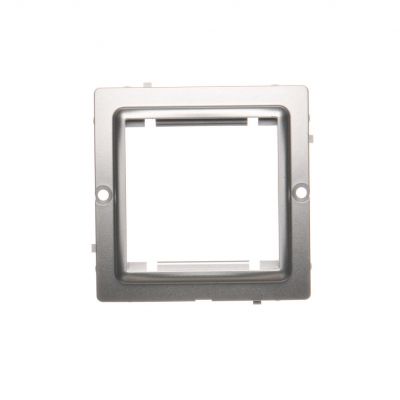 Simon Basic Adapter (przejściówka) na osprzęt standardu 45 × 45 mm. Montaż do puszki na wkręty srebrny mat BMA45/43 KONTAKT (BMA45/43)