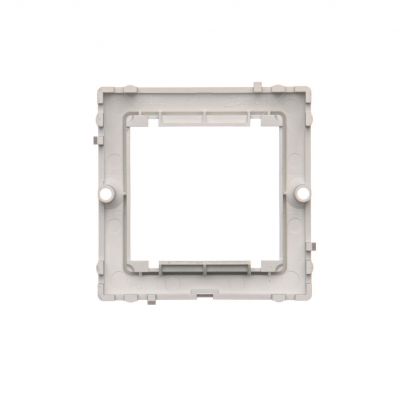 Simon Basic Adapter (przejściówka) na osprzęt standardu 45 × 45 mm. Montaż do puszki na wkręty srebrny mat BMA45/43 KONTAKT (BMA45/43)