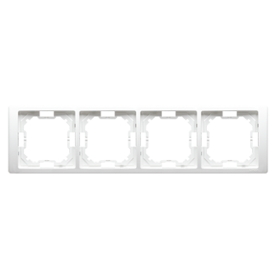 Simon Basic Neos Ramka 4-krotna NEOS – uniwersalna poziom i pion biały BMRC4/11 KONTAKT (BMRC4/11)