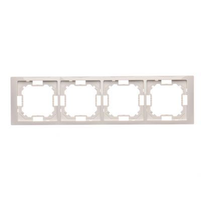 Simon Basic Neos Ramka 4-krotna NEOS – uniwersalna poziom i pion biały BMRC4/11 KONTAKT (BMRC4/11)