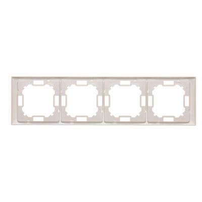 Simon Basic Neos Ramka 4-krotna NEOS – uniwersalna poziom i pion biały BMRC4/11 KONTAKT (BMRC4/11)