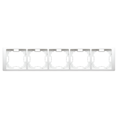 Simon Basic Neos Ramka 5-krotna NEOS – uniwersalna poziom i pion biały BMRC5/11 KONTAKT (BMRC5/11)