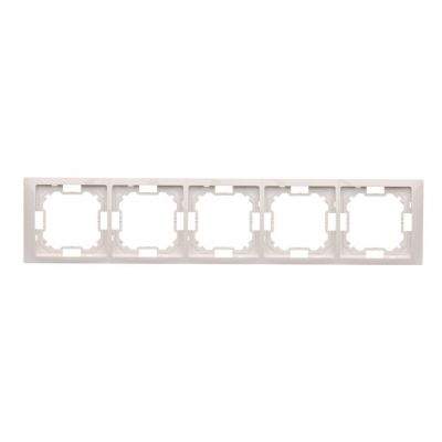 Simon Basic Neos Ramka 5-krotna NEOS – uniwersalna poziom i pion biały BMRC5/11 KONTAKT (BMRC5/11)