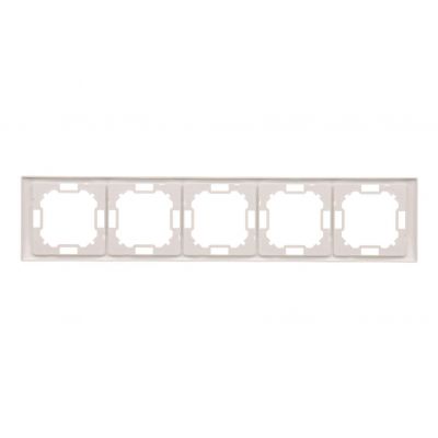 Simon Basic Neos Ramka 5-krotna NEOS – uniwersalna poziom i pion biały BMRC5/11 KONTAKT (BMRC5/11)