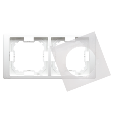 Simon Basic Neos Ramka 2-krotna NEOS do wersji bryzgoszczelnej IP44 z kompletem uszczelek biały BMRC2B/11 KONTAKT (BMRC2B/11)