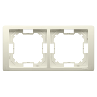 Simon Basic Neos Ramka 2-krotna NEOS – uniwersalna poziom i pion beż BMRC2/12 KONTAKT (BMRC2/12)