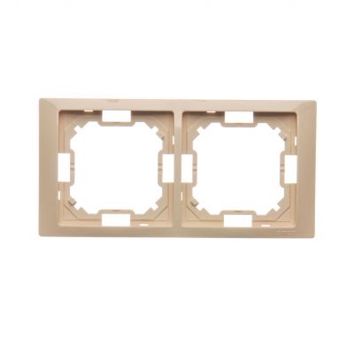Simon Basic Neos Ramka 2-krotna NEOS – uniwersalna poziom i pion beż BMRC2/12 KONTAKT (BMRC2/12)