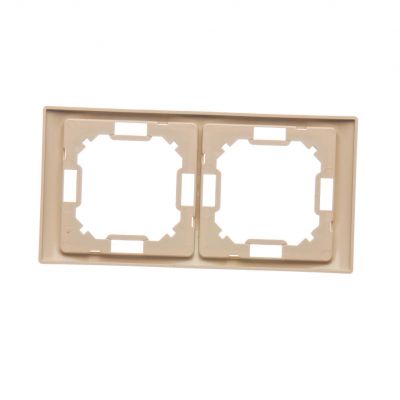 Simon Basic Neos Ramka 2-krotna NEOS – uniwersalna poziom i pion beż BMRC2/12 KONTAKT (BMRC2/12)