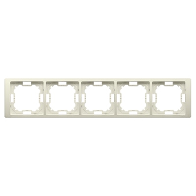 Simon Basic Neos Ramka 5-krotna NEOS – uniwersalna poziom i pion beż BMRC5/12 KONTAKT (BMRC5/12)