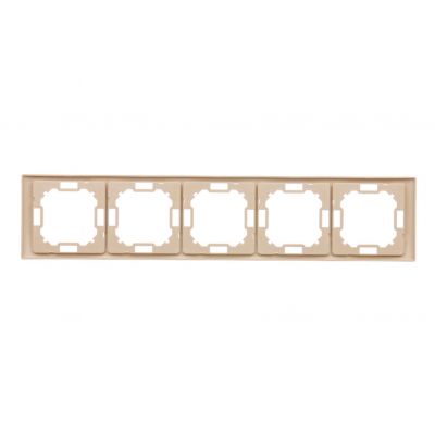 Simon Basic Neos Ramka 5-krotna NEOS – uniwersalna poziom i pion beż BMRC5/12 KONTAKT (BMRC5/12)