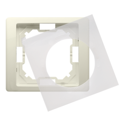 Simon Basic Neos Ramka 1-krotna NEOS do wersji bryzgoszczelnej IP44 z uszczelką beż BMRC1B/12 KONTAKT (BMRC1B/12)