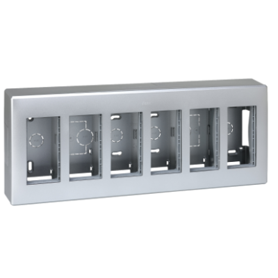 SIMON CONNECT TSC- Obudowa natynkowa S500 6-modułowa, 12x K45; kompletna; aluminium 51000006-033 KONTAKT (51000006-033)