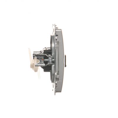 Simon Basic Gniazdo komputerowe RJ45 kategoria 6 podwójne z przesłoną przeciwkurzową . Montaż na łapki lub wkręty srebrny mat BM62.01/43 KONTAKT (BM62.01/43)