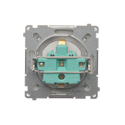 Simon Basic Gniazdo wtyczkowe z uziemieniem Schuko 16A 250V zaciski śrubowe srebrny mat BMGSZ1.01/43 BMGSz1.01/43 KONTAKT (BMGSz1.01/43)