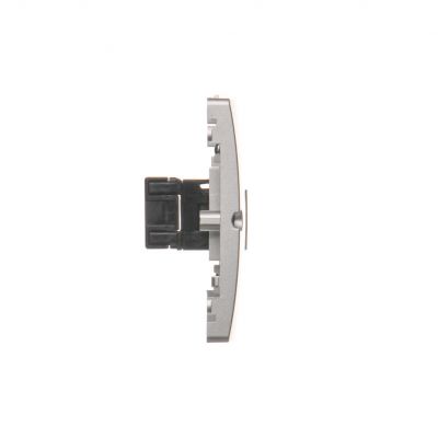 Simon Basic Gniazdo komputerowe RJ45 podwójne kategoria 5e . Montaż gniazda na wkręty do puszki srebrny mat BMF52.02/43 KONTAKT (BMF52.02/43)