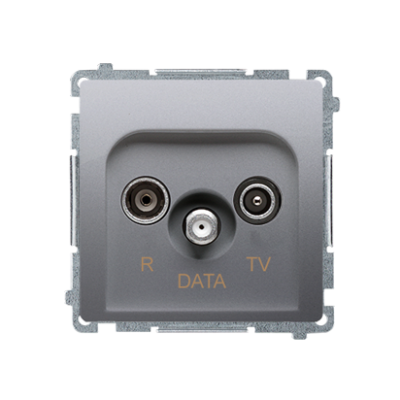 Simon Basic Gniazdo antenowe R-TV-DATA . 1x wejście: 5–862 MHz srebrny mat BMAD.01/43 KONTAKT (BMAD.01/43)
