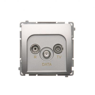 Simon Basic Gniazdo antenowe R-TV-DATA . 1x wejście: 5–862 MHz srebrny mat BMAD.01/43 KONTAKT (BMAD.01/43)