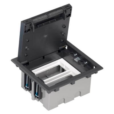 Simon Connect Puszka podłogowa S500 2-modułowa 4x K45 gł. 93mm szary grafit 52050102-038 KONTAKT (52050102-038)