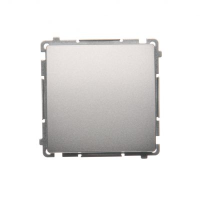Simon Basic Przycisk pojedynczy zwierny bez piktogramu 10A 250V szybkozłączka srebrny mat BMP1.01/43 KONTAKT (BMP1.01/43)