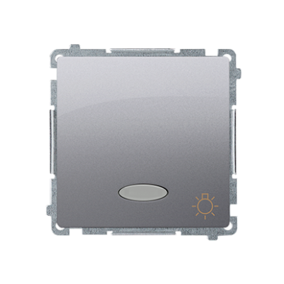 Simon Basic Przycisk światło z podświetleniem LED na 24V 10A 24V szybkozłączka stal inox BMS1L24V.01/21 KONTAKT (BMS1L24V.01/21)