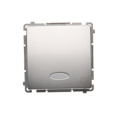 Simon Basic Przycisk dzwonek z podświetleniem LED 10A 250V szybkozłączka srebrny mat BMD1L.01/43 KONTAKT (BMD1L.01/43)