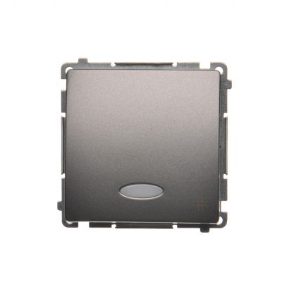 Simon Basic Łącznik krzyżowy z podświetleniem LED 10A 250V szybkozłączka srebrny mat BMW7L.01/43 KONTAKT (BMW7L.01/43)