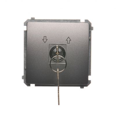 Simon Basic Łącznik chwilowy roletowy z kluczem 3 pozycyjny „I-0-II" 2 styki N/O. Możliwość wyjęcia klucza tylko w pozycji 0 stal inox BMPZK.01/21 KONTAKT (BMPZK.01/21)