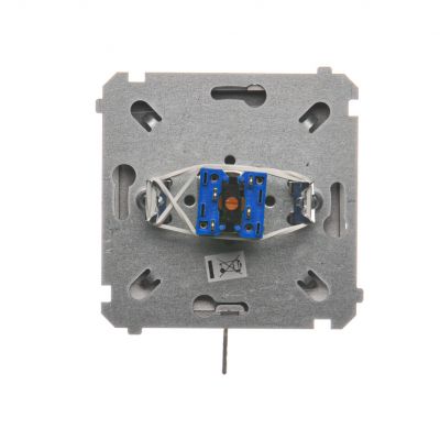 Simon Basic Łącznik chwilowy roletowy z kluczem 3 pozycyjny „I-0-II" 2 styki N/O. Możliwość wyjęcia klucza tylko w pozycji 0 stal inox BMPZK.01/21 KONTAKT (BMPZK.01/21)