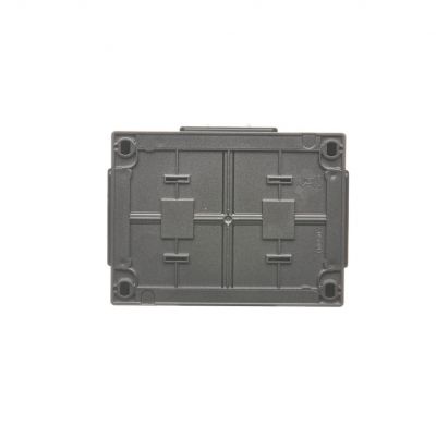 Simon 54 Gniazdo podwójne Schuko natynkowe bryzgoszczelne IP44 z przesłonami wersja skandynawska 16A 250V zaciski śrubowe antracyt EGSZ2NZB/48 KONTAKT (EGSZ2NZB/48)