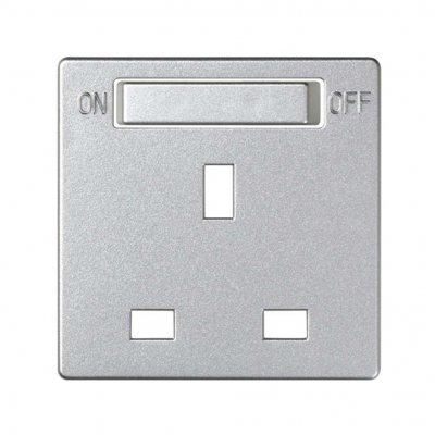 Simon 82 Pokrywa do gniazda standard brytyjski z wyłącznikiem aluminium 8200046-093 KONTAKT (8200046-093)